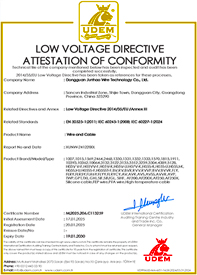 非凡娱乐耐高温电线CE证书